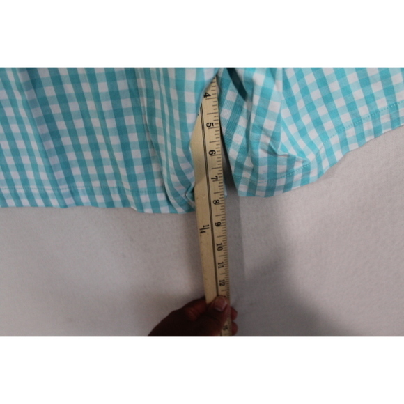 Lands' End Women Blue Plaid Shorts Mid Rise Size 20W - Picture 5 of 8